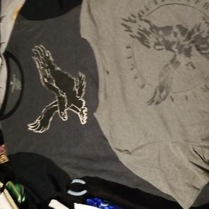 2 mens American eagle shirts size XL used great condition